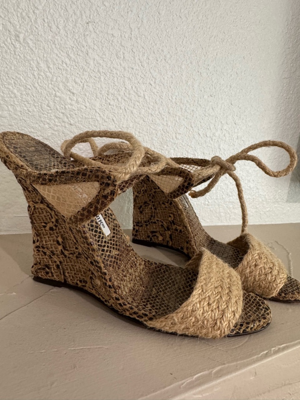 Manolo Blahnik wedged sandals